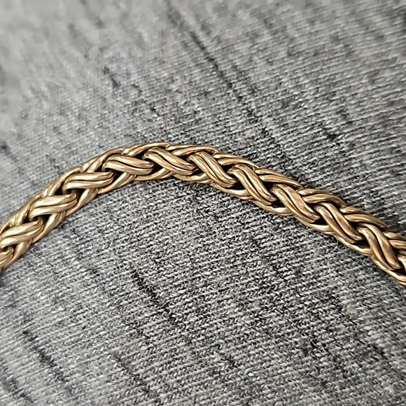 14k Gold 12.1g Braided 8.25" x 3mm Wide - Picture 7 of 8